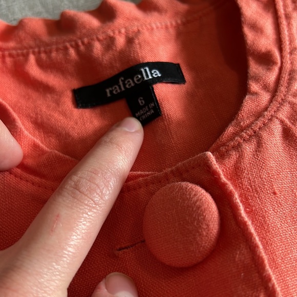 Rafaella Preppy Women’s Size 6 Coral Button Down Jacket Blazer Cardigan - Picture 4 of 7